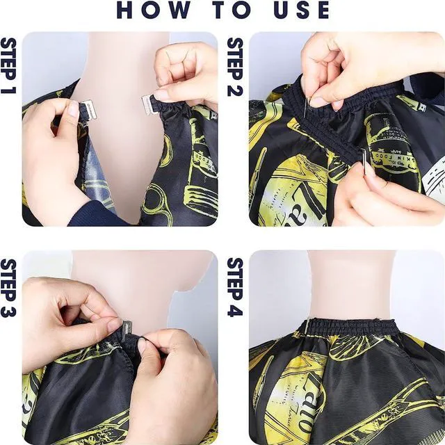 Alt view image 6 of 7 - Waterproof Barber Cape for Men - Hair Cutting Cape for Haircuts, Salon, and Adults - Barber Supplies and Accessories