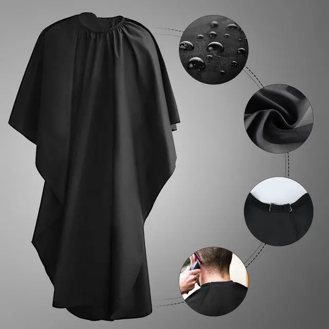Alt view image 3 of 7 - Professional Hair Cutting Cape with Adjustable Snap Closure, Salon Barber Cape,Waterproof Hairdressing Salon Cape