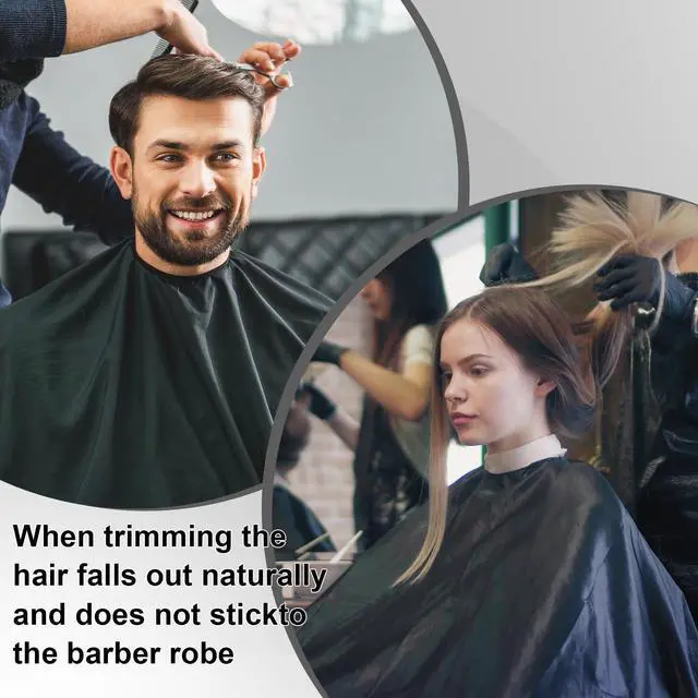 Alt view image 6 of 7 - Professional Hair Cutting Cape with Adjustable Snap Closure, Salon Barber Cape,Waterproof Hairdressing Salon Cape