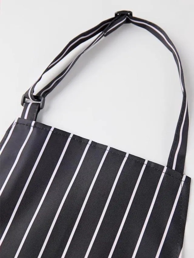 Alt view image 4 of 6 - 2 Pack Aprons with Pockets for Women Men Adjustable Bib Chef Apron for Kitchen Cooking BBQ Restaurant Stripe Black White