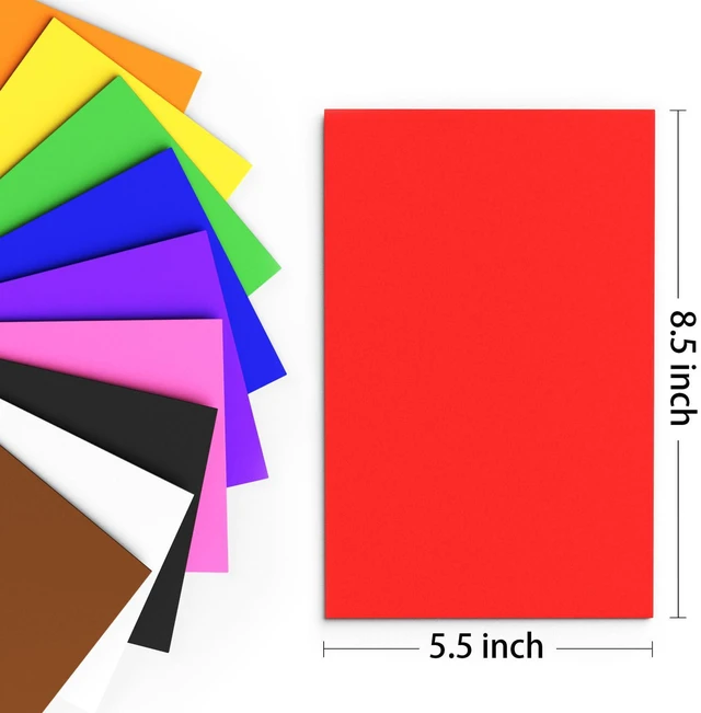 Alt view image 2 of 7 - Foam Sheets Crafts, 8.5x5.5 Inch 10 Colors Craft Foam Paper for Crafts Project Scrapbooking DIY Cosplay (10 Sheets)