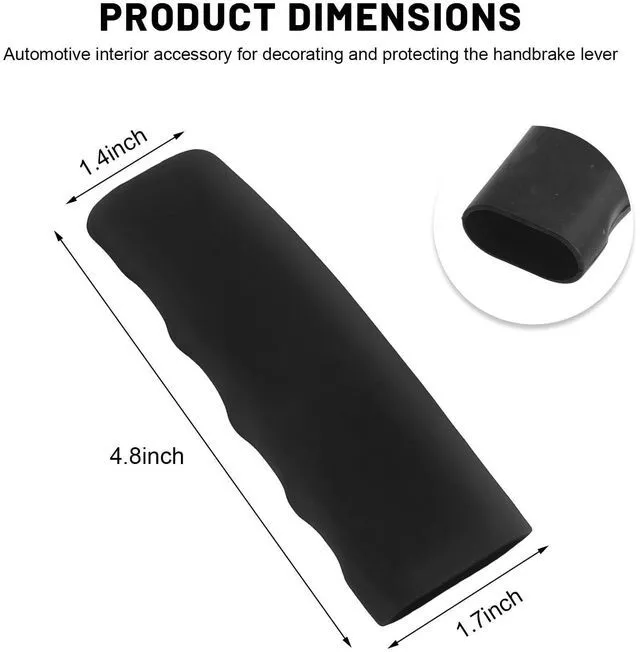 Alt view image 2 of 6 - Car Handbrake Cover, Waved Shaped Auto Hand Brake Protector Comfortable Handle Grip Cover, Anti-Slip Silicone Parking Brake Lever Protector Decorative Sleeve for Most Cars (Black)