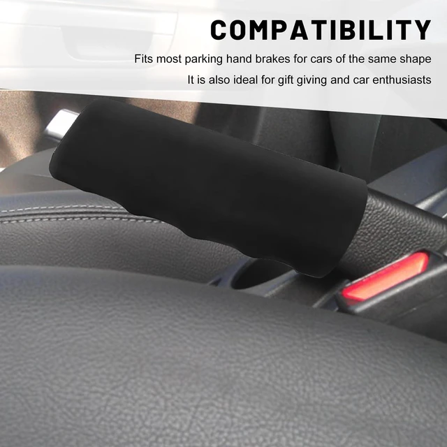 Alt view image 6 of 6 - Car Handbrake Cover, Waved Shaped Auto Hand Brake Protector Comfortable Handle Grip Cover, Anti-Slip Silicone Parking Brake Lever Protector Decorative Sleeve for Most Cars (Black)