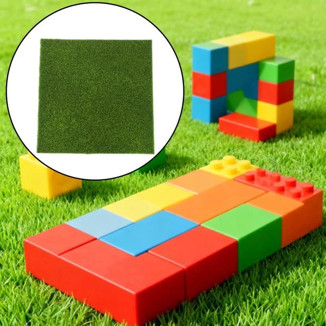 Alt view image 4 of 5 - 3Pcs Fake Grass Mat,Artificial Grass for DIY Crafts, Miniature Garden and Diorama Decoration(6x6 Inches)