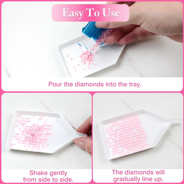 Alt view image 2 of 6 - 6 PCS Plastic Diamond Painting Bead Sorting Trays Durable Craft Accessories for DIY Diamond Art, Nail Art & Phone Decoration