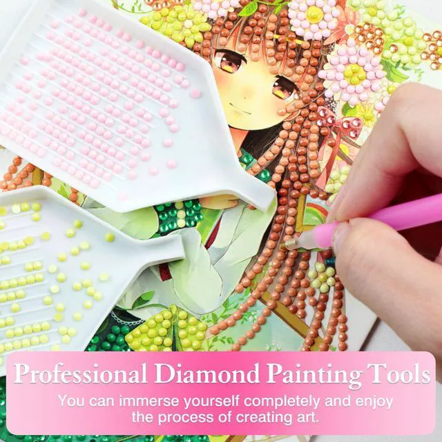 Alt view image 5 of 6 - 6 PCS Plastic Diamond Painting Bead Sorting Trays Durable Craft Accessories for DIY Diamond Art, Nail Art & Phone Decoration