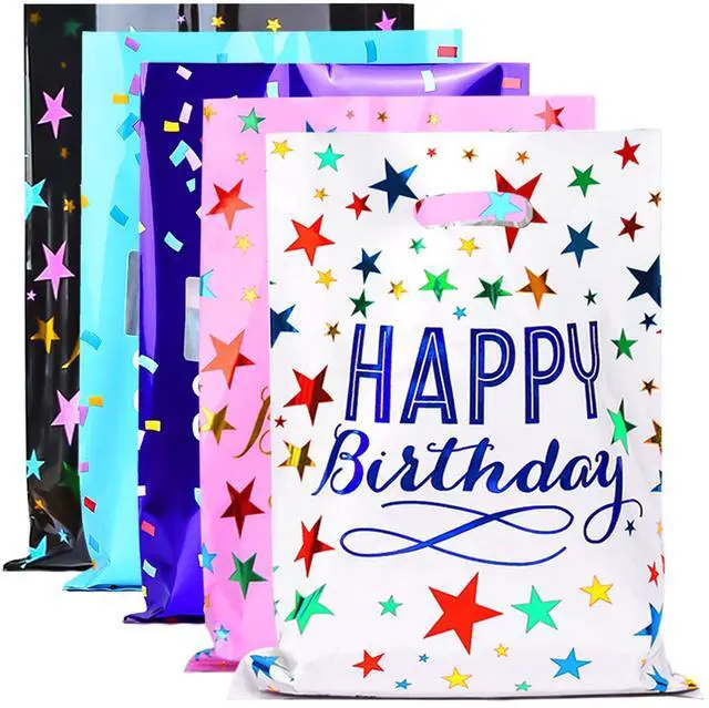 Main image of ZGORENDZ 40 Pack Party Favor Bags for Birthday Assorted Colors Goodie Gift Bags for Girls & Boys Birthday Party(6.7 * 9.7 inch)