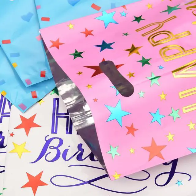 Alt view image 3 of 6 - ZGORENDZ 40 Pack Party Favor Bags for Birthday Assorted Colors Goodie Gift Bags for Girls & Boys Birthday Party(6.7 * 9.7 inch)
