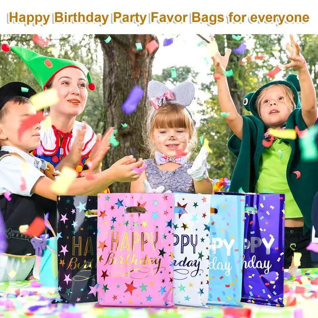 Alt view image 5 of 6 - ZGORENDZ 40 Pack Party Favor Bags for Birthday Assorted Colors Goodie Gift Bags for Girls & Boys Birthday Party(6.7 * 9.7 inch)