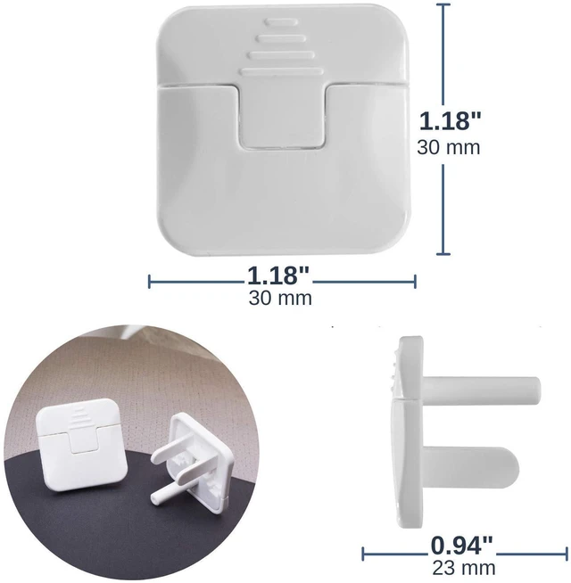 Alt view image 2 of 7 - Outlet Covers Child Proof, 10 Pack, White, 3 Prong Outlet Covers