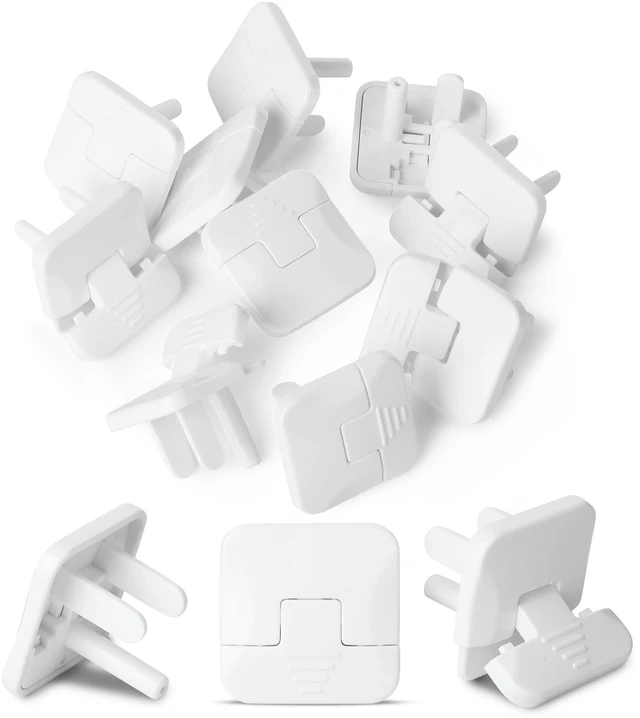 Main image of Outlet Covers Child Proof, 10 Pack, White, 3 Prong Outlet Covers
