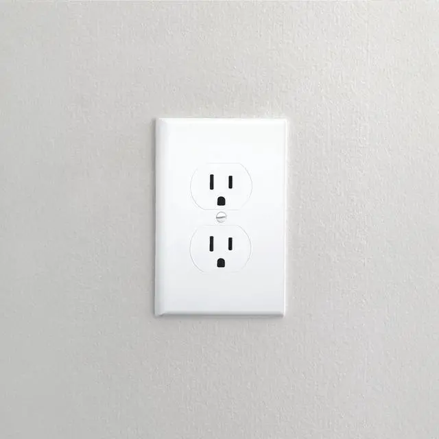 Alt view image 2 of 7 - 2520W MASQUE White 1-Gang Duplex Jumbo Electrical Outlet Cover Wall Plate, Replaces Old Wall Plate for Electric Outlet, Home Improvement Essential, White, 1-Pack