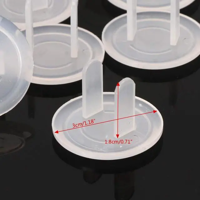 Alt view image 4 of 6 - 10pcs White Power Socket Plugs Protector Cover,Protection Anti Electric Shock Electrical Outlet Cover Plate,Protection Anti Electric Shock for Baby Safety Guard,Electrical Safety Safety