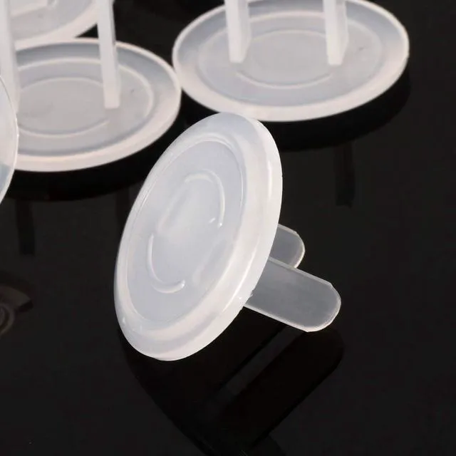 Alt view image 5 of 6 - 10pcs White Power Socket Plugs Protector Cover,Protection Anti Electric Shock Electrical Outlet Cover Plate,Protection Anti Electric Shock for Baby Safety Guard,Electrical Safety Safety