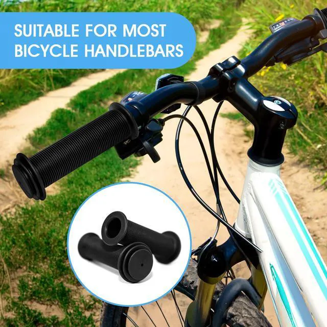 Alt view image 5 of 7 - 2 Pcs Bicycle Rubber Grips 22mm Handlebar Grips Cover Replacement Grips | For 12to 16 Kids Bike