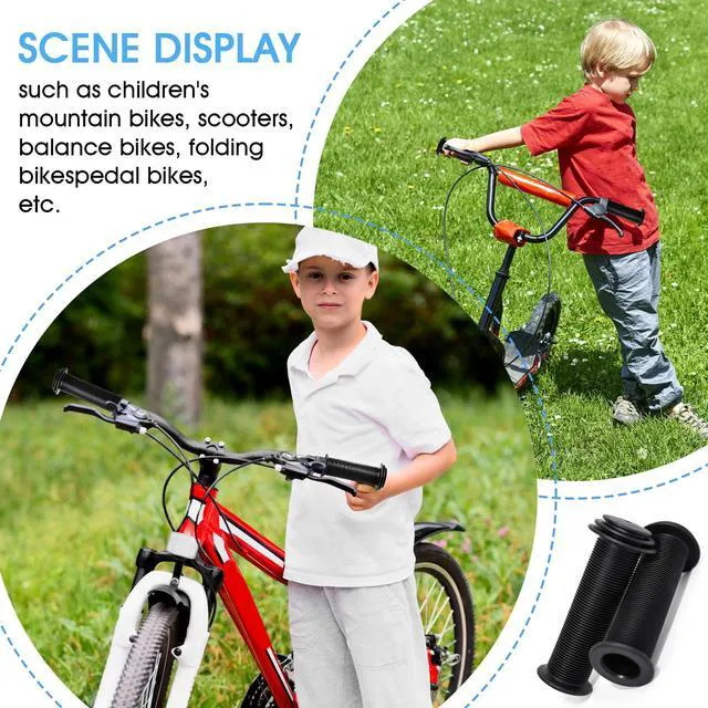 Alt view image 7 of 7 - 2 Pcs Bicycle Rubber Grips 22mm Handlebar Grips Cover Replacement Grips | For 12to 16 Kids Bike