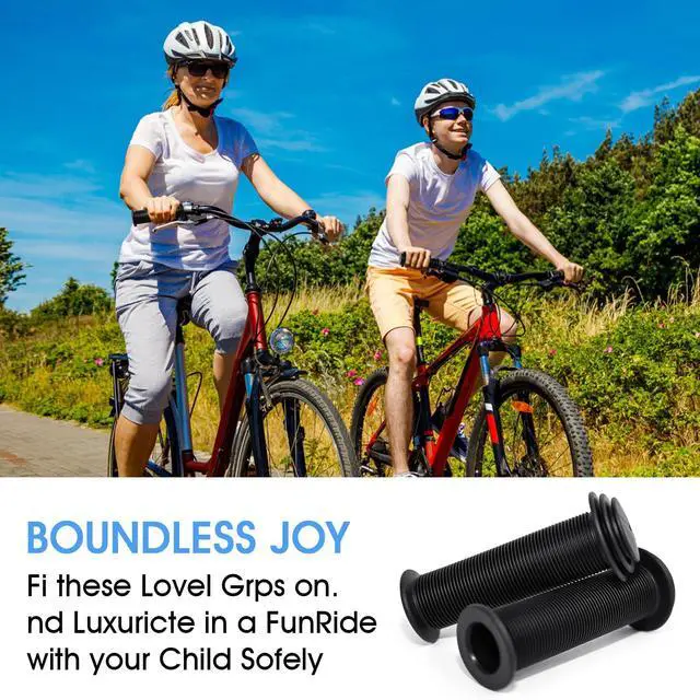 Alt view image 6 of 7 - 2 Pcs Bicycle Rubber Grips 22mm Handlebar Grips Cover Replacement Grips | For 12to 16 Kids Bike