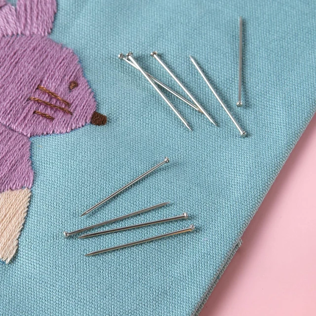 Alt view image 4 of 7 - 500Pcs Flat Head Sewing Pins, 1 Inch Straight Pins for Fabric, Heavy Duty Stainless Steel Pin with Box for Dressmaking, Crafts, DIY Projects, Jewelry Making, Wedding Decoration(Silver)