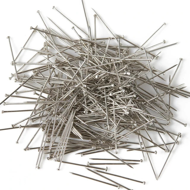 Alt view image 3 of 7 - 500Pcs Flat Head Sewing Pins, 1 Inch Straight Pins for Fabric, Heavy Duty Stainless Steel Pin with Box for Dressmaking, Crafts, DIY Projects, Jewelry Making, Wedding Decoration(Silver)