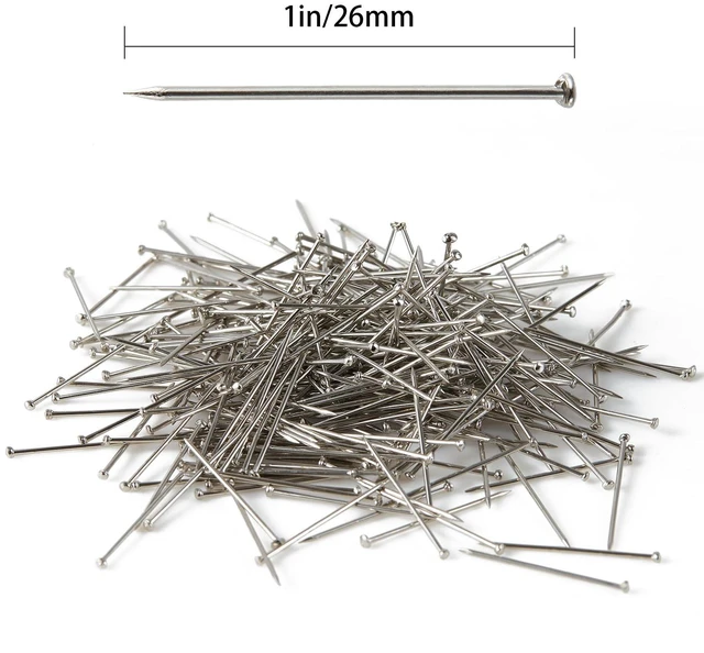 Alt view image 2 of 7 - 500Pcs Flat Head Sewing Pins, 1 Inch Straight Pins for Fabric, Heavy Duty Stainless Steel Pin with Box for Dressmaking, Crafts, DIY Projects, Jewelry Making, Wedding Decoration(Silver)