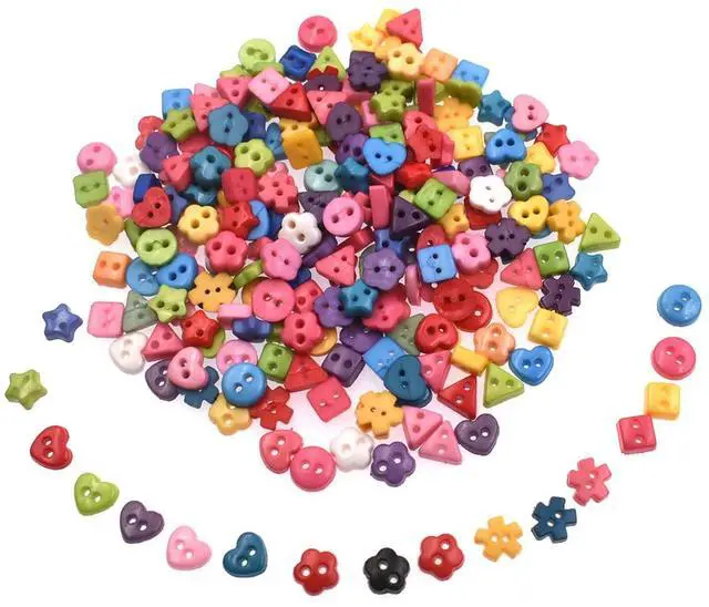 Main image of 6mm 100Pcs Mixed Color and Style Mini Buttons for DIY Handmade Craft Art Sewing Doll Cloth Buttons