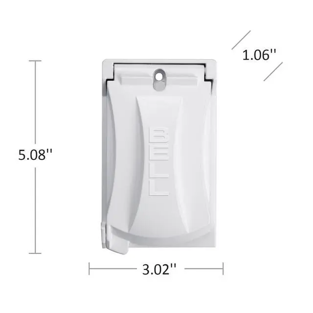Alt view image 2 of 3 - Hubbell-Bell MX1050W 1-Gang Weatherproof Universal Metal Flip Cover, Vertical/Horizontal 12-in-1, White