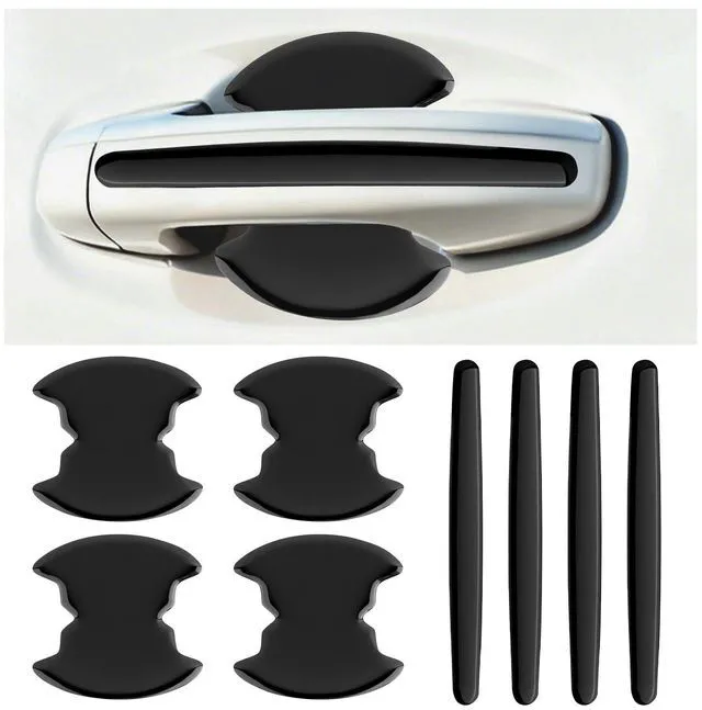 Main image of 8PCS 2026 New Car Door Handle Protector Kit,Self-Adhesive Door Handle Cup Scratch Protector,Universal Car Doors Protectors Sticker Automotive Exterior Accessories for Most Vehicles (Black)