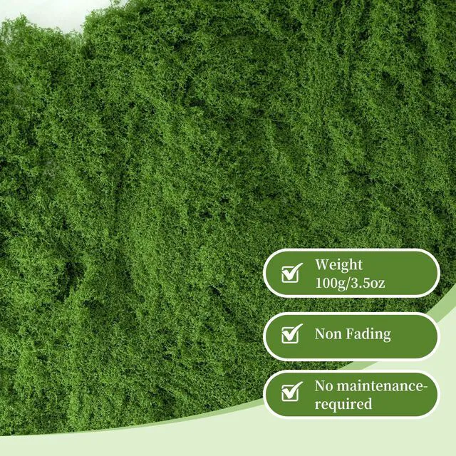 Alt view image 2 of 7 - Fake Green Moss for Potted Plants,Artificial Moss for Crafts Indoor,DIY Table Decorating Fairy Garden Accessories Wedding Party Floral Decor Outdoor