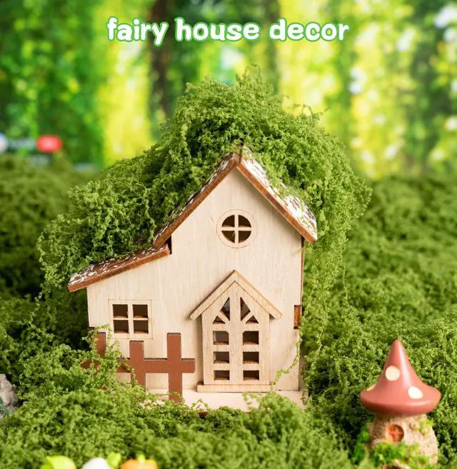 Alt view image 6 of 7 - Fake Green Moss for Potted Plants,Artificial Moss for Crafts Indoor,DIY Table Decorating Fairy Garden Accessories Wedding Party Floral Decor Outdoor