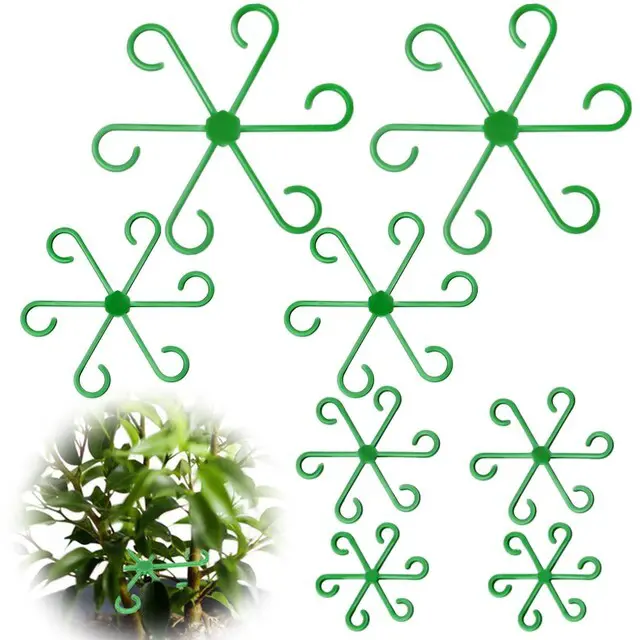 Main image of 8pcs Plant Stem Support, Plant Support for Indoor Plants, 4 Sizes Climbing Houseplant Stem Holders, Reusable Plant Stabilizer, Indoor Plants Accessories