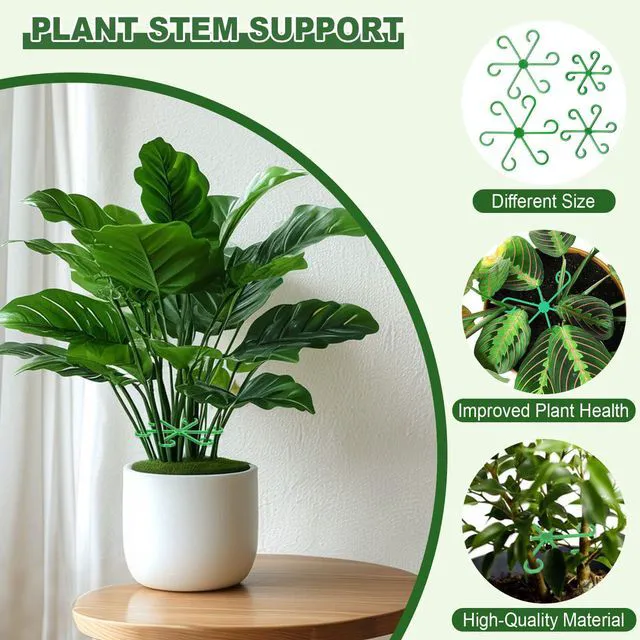 Alt view image 5 of 7 - 8pcs Plant Stem Support, Plant Support for Indoor Plants, 4 Sizes Climbing Houseplant Stem Holders, Reusable Plant Stabilizer, Indoor Plants Accessories