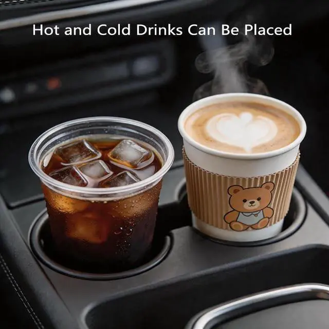 Alt view image 5 of 6 - DandyChic Car Cup Holder Coaster, Cup Holder Lined with Anti Slip Silicone Coaster, Car Universal Interior Accessories, 4-PackBlack