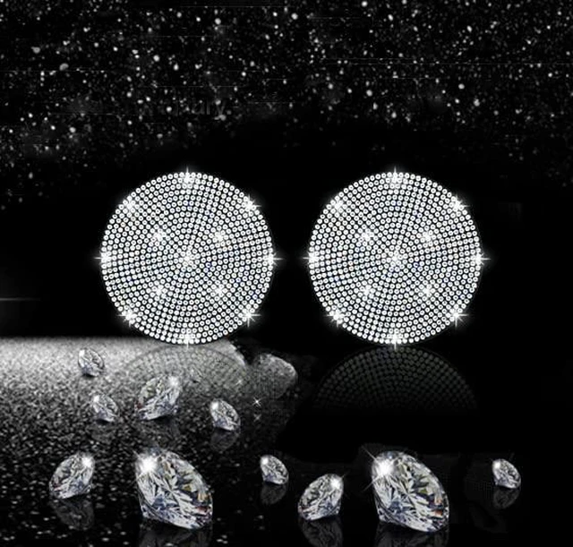Alt view image 7 of 7 - 2pcs Bling Car Cup Holder Coaster, 2.75 inch Anti-Slip Shockproof Universal Fashion Coasters Insert Crystal Rhinestone Automotive Interior Accessories for Women (2 pcs, Silver)