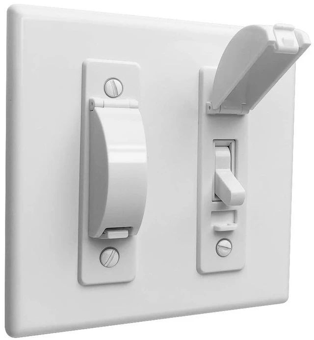 Alt view image 2 of 6 - Wall Switch Guard, ILIVABLE Childproof Light Switch Plate Covers Protects Your Lights or Circuits from being Accidentally Turned On or Off by Children and Adults (White, 1 Pack)