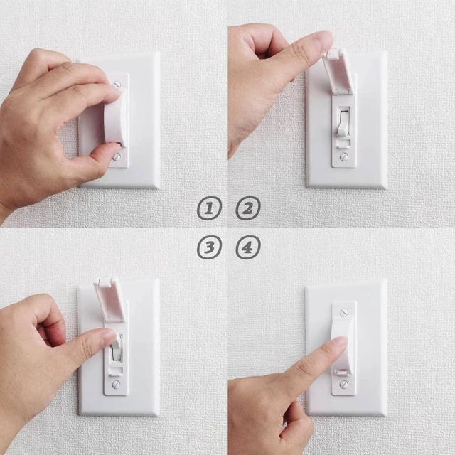 Alt view image 3 of 6 - Wall Switch Guard, ILIVABLE Childproof Light Switch Plate Covers Protects Your Lights or Circuits from being Accidentally Turned On or Off by Children and Adults (White, 1 Pack)