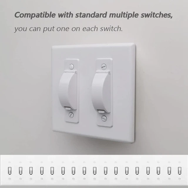 Alt view image 4 of 6 - Wall Switch Guard, ILIVABLE Childproof Light Switch Plate Covers Protects Your Lights or Circuits from being Accidentally Turned On or Off by Children and Adults (White, 1 Pack)