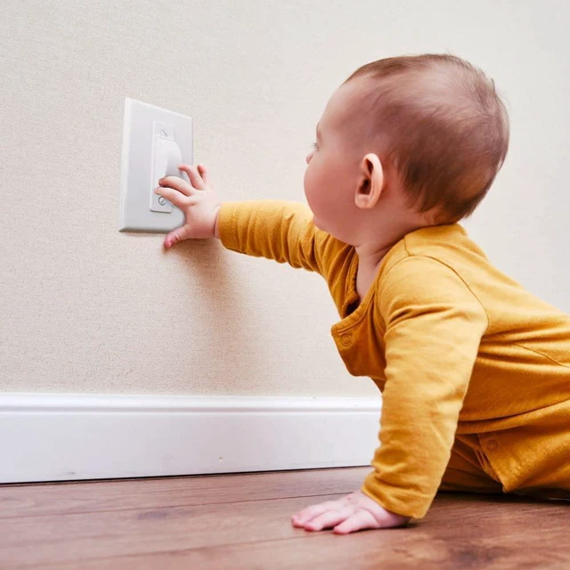 Alt view image 5 of 6 - Wall Switch Guard, ILIVABLE Childproof Light Switch Plate Covers Protects Your Lights or Circuits from being Accidentally Turned On or Off by Children and Adults (White, 1 Pack)