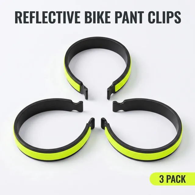 Alt view image 2 of 7 - 3Pcs Cycling Trouser Clip Cycling Ankle Safety Band Reflective Bicycles Clip Pant Leg Cuff Clip Bikes Cycling Equipment Cycling Trouser Wrap Clip Reflective Gear Accessories Outdoor Recreation