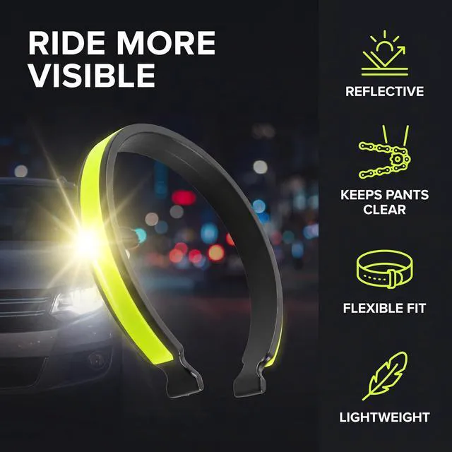 Alt view image 3 of 7 - 3Pcs Cycling Trouser Clip Cycling Ankle Safety Band Reflective Bicycles Clip Pant Leg Cuff Clip Bikes Cycling Equipment Cycling Trouser Wrap Clip Reflective Gear Accessories Outdoor Recreation
