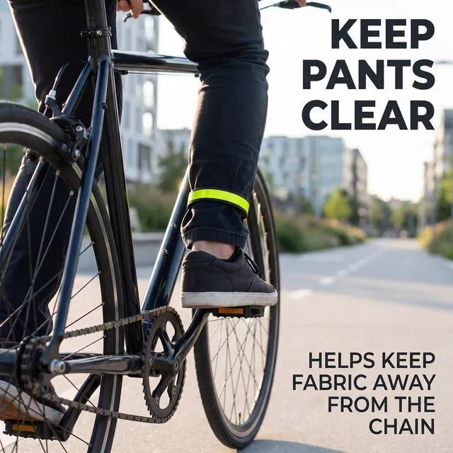 Alt view image 6 of 7 - 3Pcs Cycling Trouser Clip Cycling Ankle Safety Band Reflective Bicycles Clip Pant Leg Cuff Clip Bikes Cycling Equipment Cycling Trouser Wrap Clip Reflective Gear Accessories Outdoor Recreation