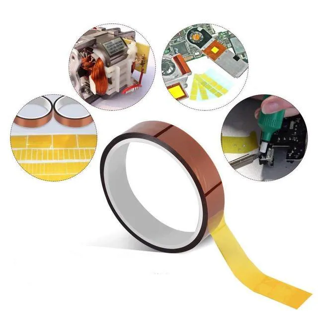 Alt view image 3 of 5 - 12mm X 33m 108ft Heat Tape Heat Resistant Tape Heat Transfer Tape Thermal Tape High Temp Tape High Temperature Tape Heat Tape for Sublimation for Heat Press No Residue 1Roll