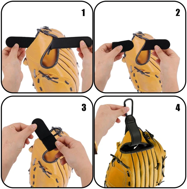 Alt view image 5 of 7 - 2pcs Adjustable Baseball Glove Clip for Hanging Bags, Sports Gear Drying & Storage Accessory with Hanging Loops Travel Organizer for Gloves Training Equipment and Protective Gear