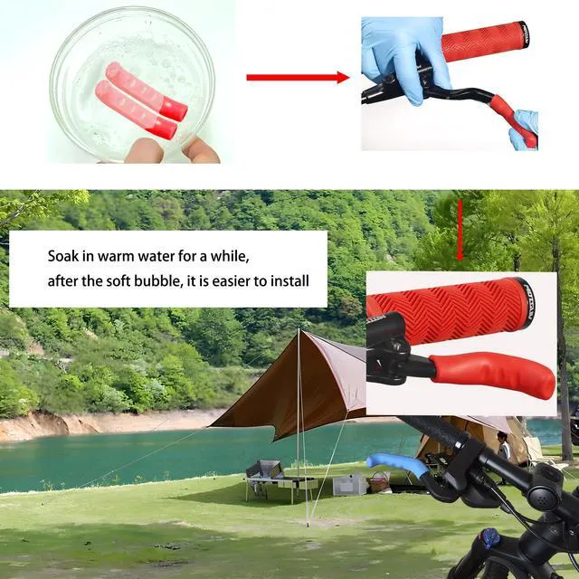 Alt view image 6 of 7 - 4Pairs Silicone Brake Lever Grip Covers, Anti-Slip & Shock-Absorbing Handle Protector Sleeves for Mountain Road Bike, BMX, MTB, Universal Fit Cycling Accessories (Black)