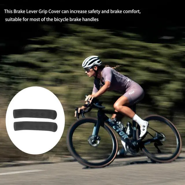 Alt view image 7 of 7 - 4Pairs Silicone Brake Lever Grip Covers, Anti-Slip & Shock-Absorbing Handle Protector Sleeves for Mountain Road Bike, BMX, MTB, Universal Fit Cycling Accessories (Black)