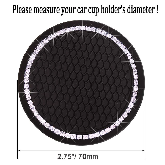 Alt view image 5 of 6 - Car Cup Holder Coasters, Bling Cup Holder Insert Coaster Car Interior Accessories-2.75 inch Silicone Anti Slip Car Coaster-Universal (Pack of 2) DBlosp
