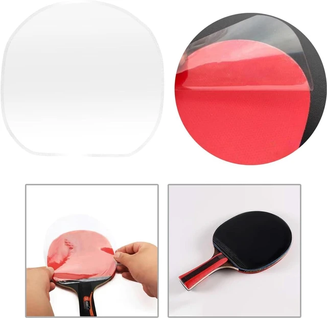 Alt view image 6 of 7 - 4 Pcs Transparent Table Tennis Rackets Adhesive Protective Film Adhesive Protective Film for Table Tennis Rubber Protector Table Tennis Rackets Maintenance Cover Table Tennis Accessories