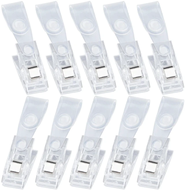 Main image of 10PCS Garden Flag Clips, Plastic Anti-Wind Flag Stoppers, Clear Yard Flag Holder Stoppers, Mini Flag Clamps for Wedding, Party, Accessories for Small Yard Flags Poles