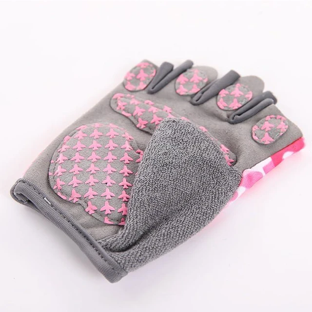 Alt view image 3 of 7 - Fingerless-Cycling-Gloves,Camouflage Non-Slip Bike-Gloves for Girls | 3-14 Years Children breathable fingerless gloves with Non-Slip palms for cycling, Skating, scooters and outdoor sport