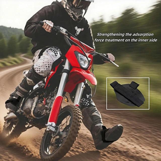 Alt view image 2 of 7 - Non-Slip Motorcycle Gear Shifter Pad Shoe Cover - Anti-Slip Rubber Boot Protector for Men/Women, Scratch Proof Rubber Guard for Boots/Sneakers Universal Fit (Medium, Black) Adjustable Strap