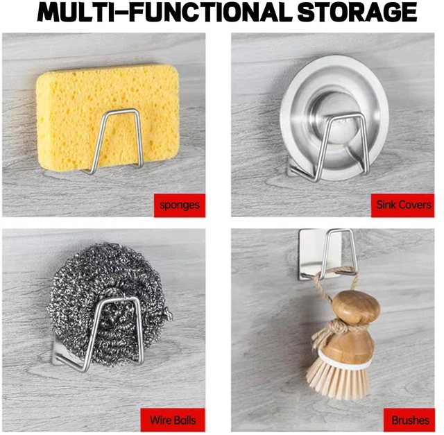 Alt view image 7 of 7 - Sponge Holder for Kitchen Sink Suction,sponge caddy in Sink Sponge Holder